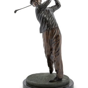 Appraisal: Paul Everett Tadlock American th Century Ben Hogan Bronze bronze