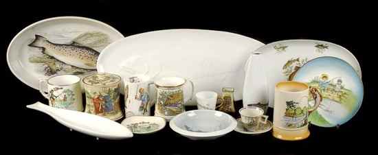 Appraisal: A quantity of mostly modern fish related ceramics see illustration