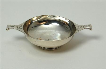 Appraisal: Ballater - a Scottish provincial silver quaich William Robb marked