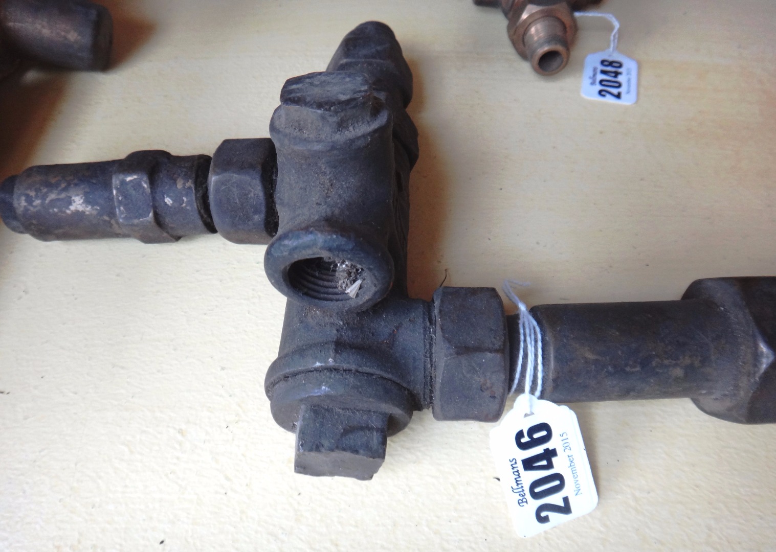 Appraisal: A Pemberthy injector circa the remains of the pipework on