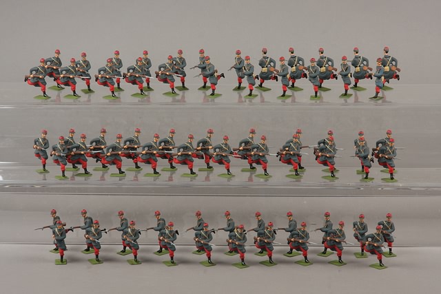 Appraisal: Lot of French Line Infantry running made with converted Britains