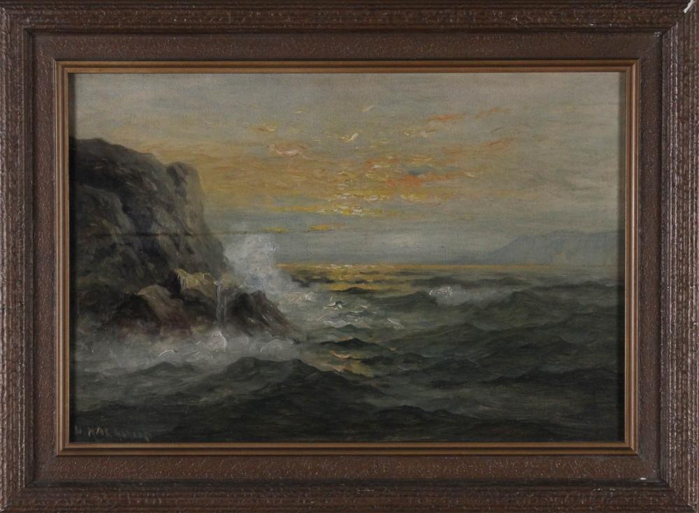 Appraisal: NELS HAGERUP San Francisco CA - oil on canvas seascape