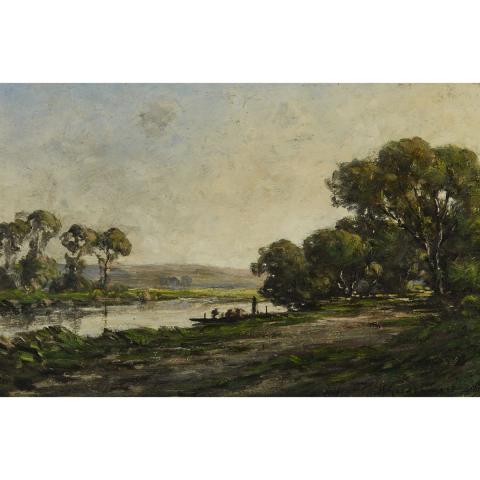 Appraisal: HAROLD GOLDTHWAITE - THE RIVER NR LEWES SUSSEX British Oil