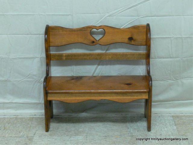 Appraisal: Knotty Pine Toddlers Size Bench - Solid custom hand built