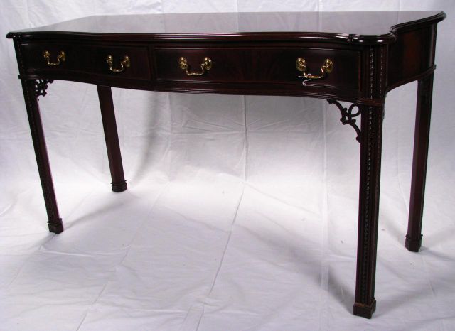 Appraisal: Chinese Chippendale Style Console decorator quality with two drawers brass