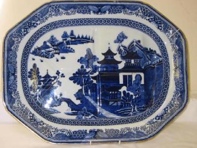 Appraisal: A COPELAND SPODE IRONSTONE MEAT DISH of canted rectangular form