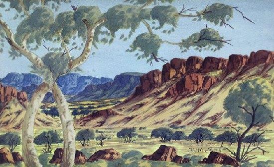 Appraisal: Keith Namatjira The MacDonnell Range Australia signed lower right watercolour