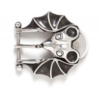 Appraisal: A Sterling Silver Bat Motif Belt Buckle Barry Kieselstein-Cord Circa