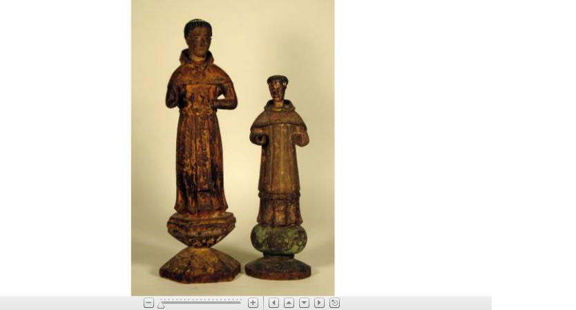 Appraisal: Two Spanish Colonial polychromed and carved wood saints th century