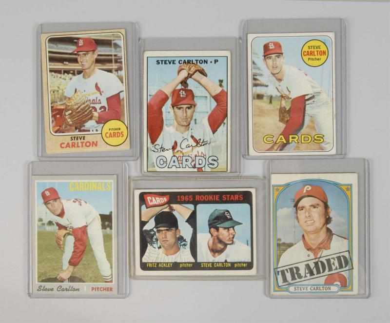 Appraisal: Lot of Topps Steve Carlton Baseball Cards Description Includes Rookie