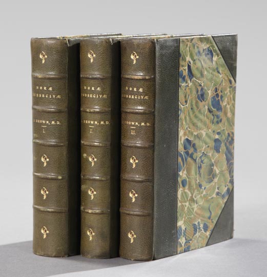 Appraisal: Three-Volume Leatherbound Set of Dr John Brown's Horae Subsecivae published