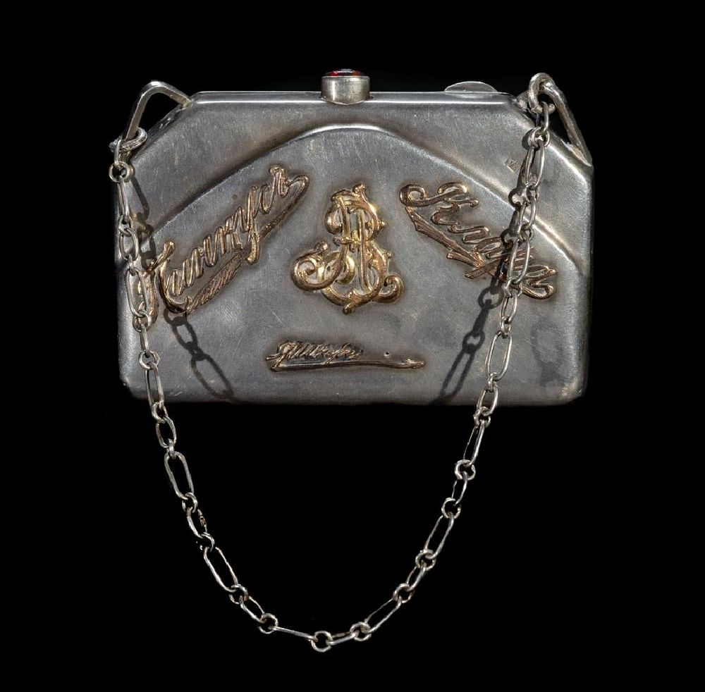 Appraisal: Nikolai Antipov Moscow Sterling Silver Purse Nikolai Antipov Moscow Sterling