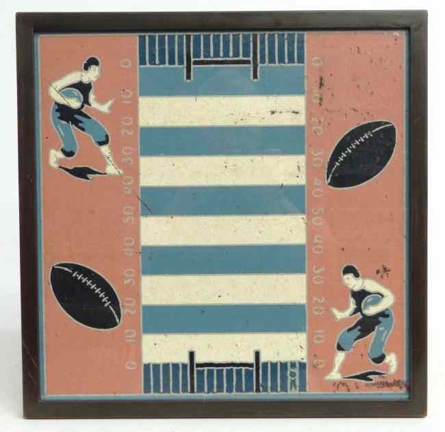 Appraisal: Vintage football theme floor tile Sight '' x ''