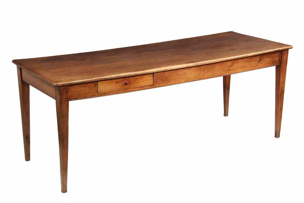 Appraisal: HARVEST TABLE - Country Hepplewhite Solid Maple and Cherry Harvest