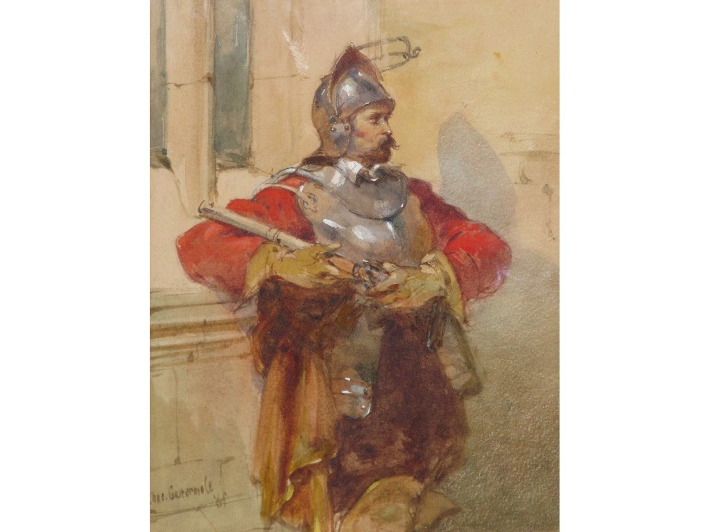 Appraisal: CHARLES CATTERMOLE Watercolour of a Roundhead signed