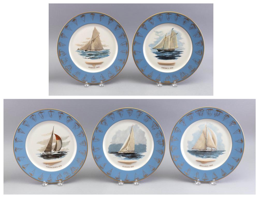 Appraisal: SET OF FIVE GORHAM LIMITED EDITION AMERICA'S CUP SOUVENIR PLATES