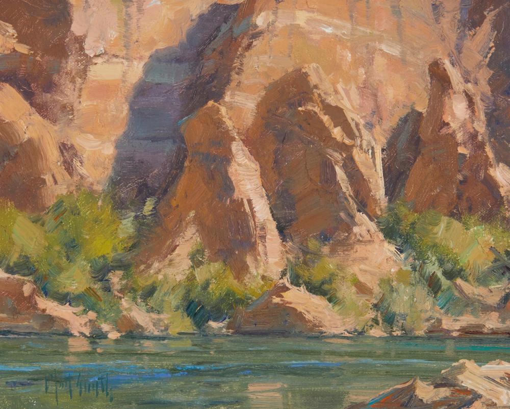 Appraisal: Matt Smith b Canyon Walls Oil on linen board Signed