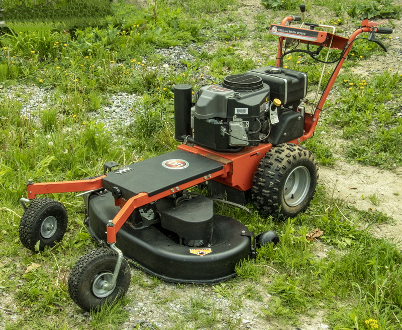 Appraisal: D R WALK BEHIND BUSH FIELD MOWER WITH ATTACHMENTS With