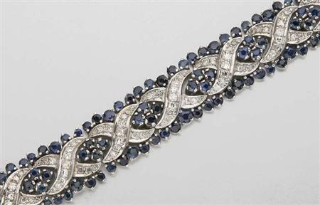 Appraisal: Diamond and Sapphire Bracelet Estimate -