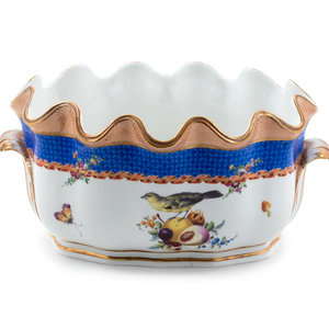 Appraisal: A Meissen Painted and Parcel Gilt Porcelain Monteith th th