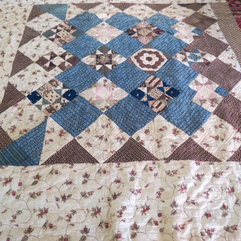 Appraisal: Early th Century Handmade Quilt Sally Parker medallion circa -