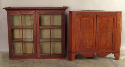 Appraisal: Cherry corner cupboard base h w together with a cherry