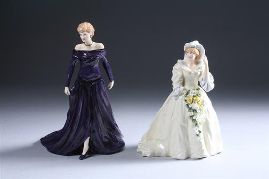 Appraisal: TWO ROYAL DOULTON LIMITED EDITION FIGURES OF PRINCESS DIANA H