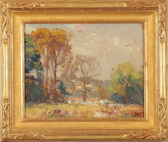 Appraisal: The Coming of Autumn oil on board x SLR Alfred