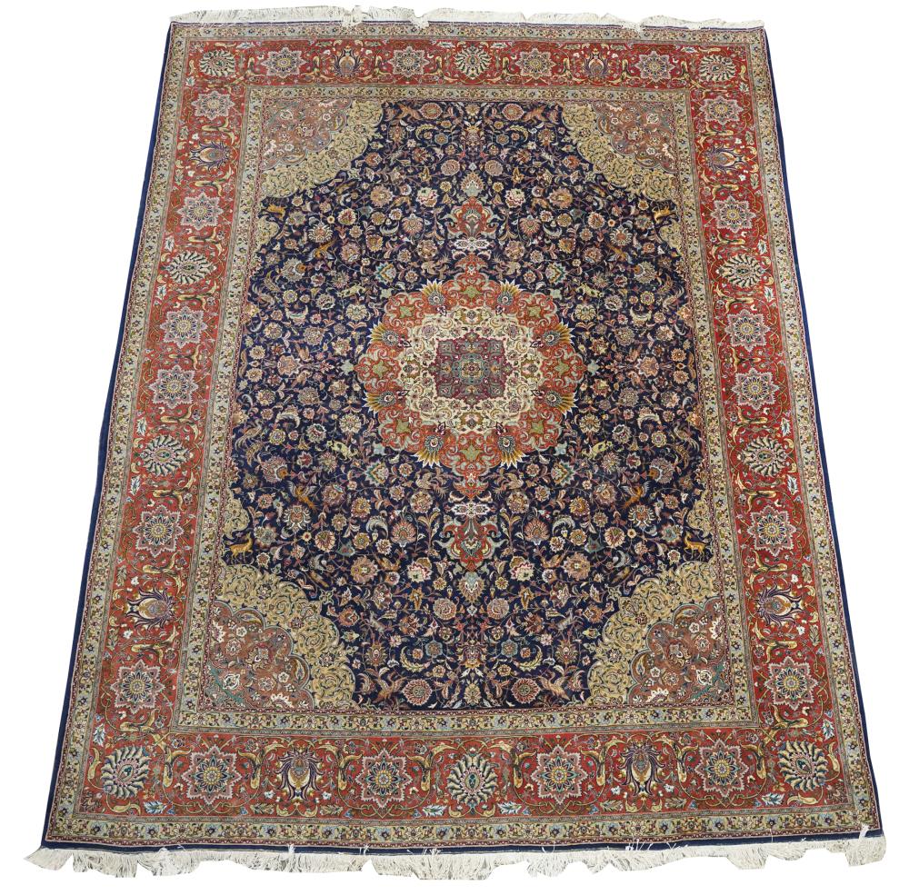 Appraisal: TABRIZ-STYLE RUGwool on cotton ' x ' Condition