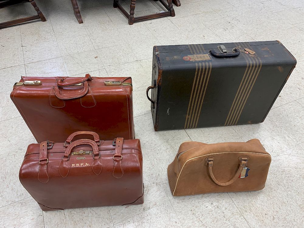 Appraisal: Antique Luggage Suitcases Antique Luggage Suitcases Packaging insurance handling and