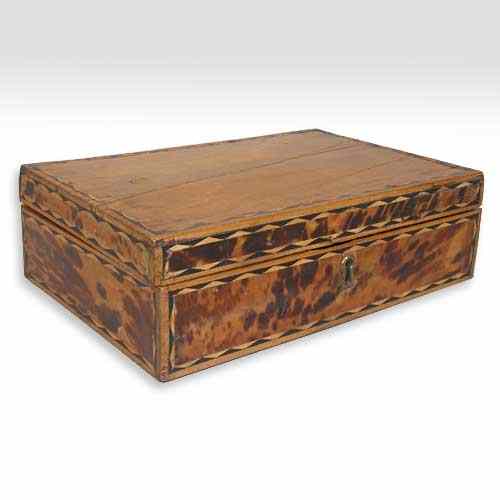 Appraisal: An Anglo Indian Tortoiseshell and Parquetry Dresser Box circa of