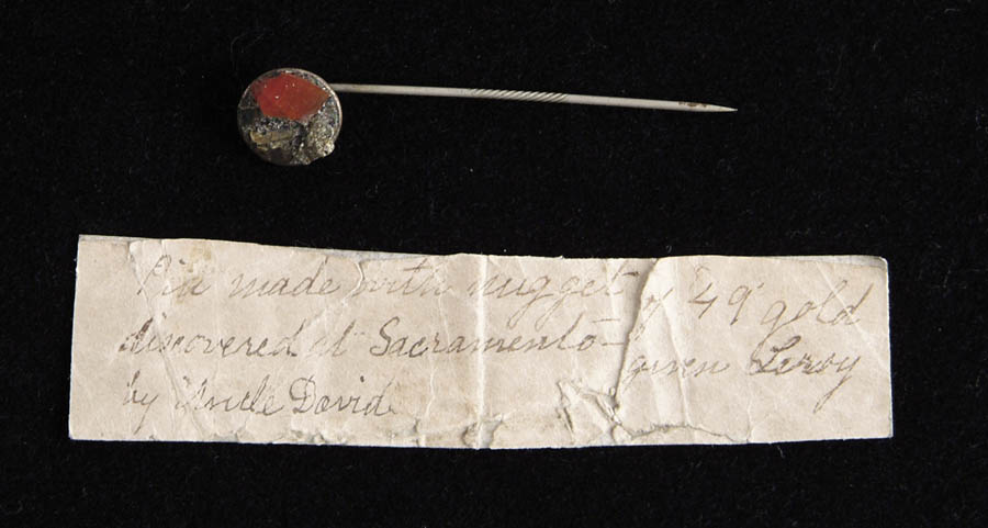 Appraisal: DOCUMENTED GOLD NUGGET STICK PIN FROM THE GOLD RUSH Stick