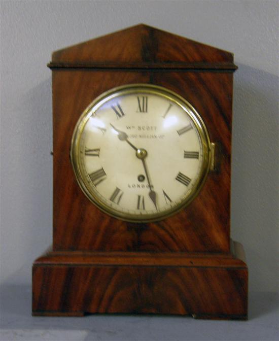 Appraisal: Early th century mahogany mantel clock by William Scott of