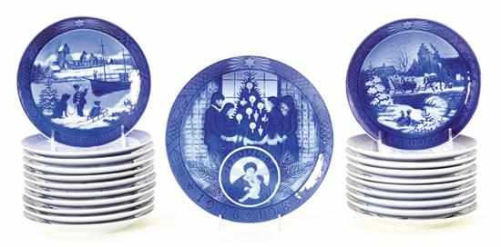 Appraisal: Royal Copenhagen commemorative Christmas plates comprising consecutive years - in