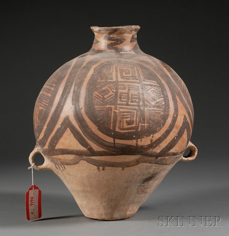 Appraisal: Stoneware Storage Jar China Yang Shao culture nd millennium B