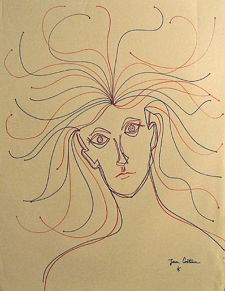 Appraisal: Attributed to Jean Cocteau French - Woman bears signature 'Jean