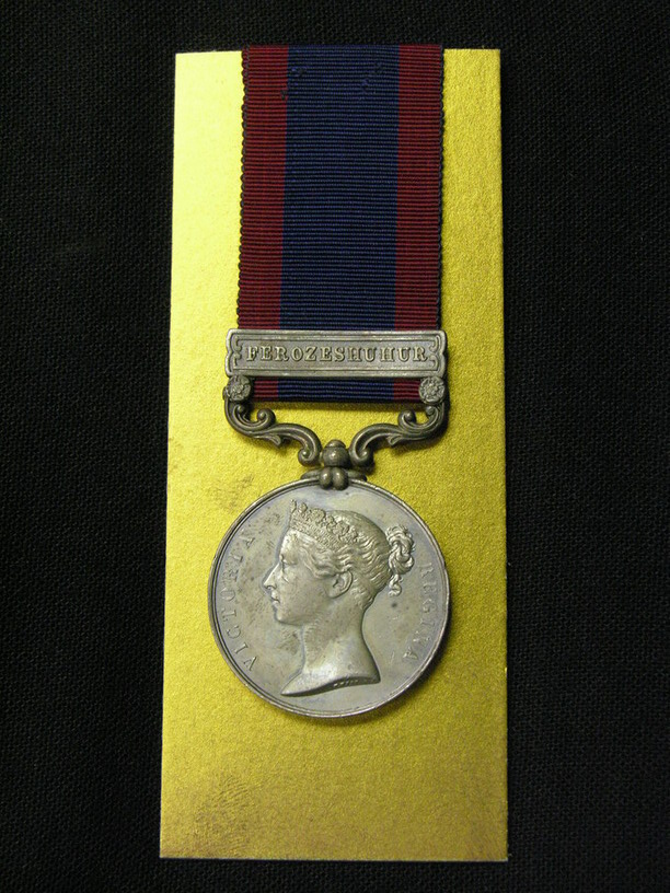 Appraisal: BRITISH MILITARY SUTLEJ SIKH WAR MEDAL - Awarded to Frederick