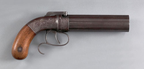 Appraisal: Allen Thurber Worcester Massachusetts pepperbox pistol cal patented round barrel