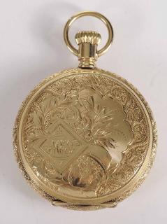 Appraisal: kt American Waltham Pocket Watch mm case engraving with monogram