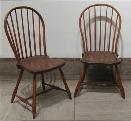 Appraisal: Pair of Windsor side chairs th century H in