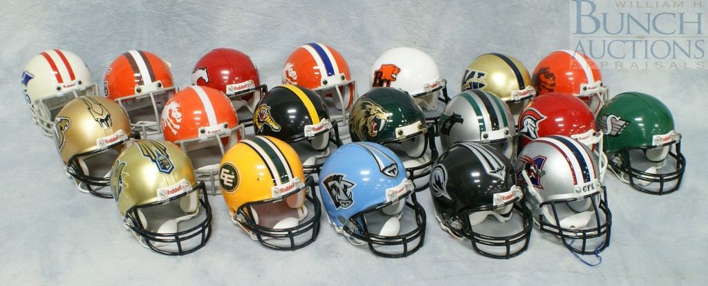 Appraisal: Riddell Canadian Football League CFL and other mini replica collector