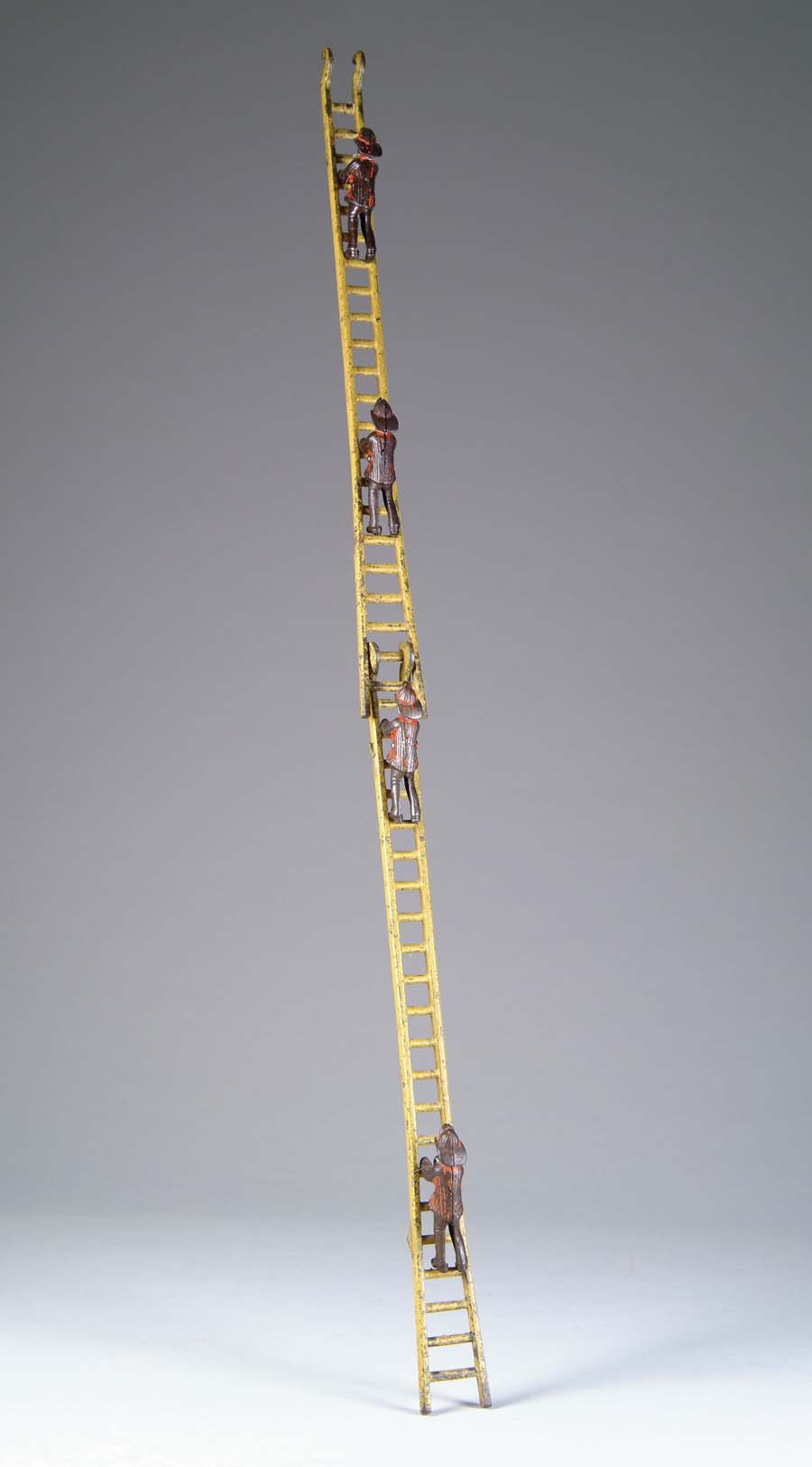 Appraisal: IVES EXTENSION LADDERS W FIREMEN Typical ladders found on Ives