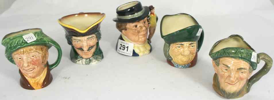 Appraisal: Royal Doulton Small Character Jugs Mr Pickwick D Dick Turpin