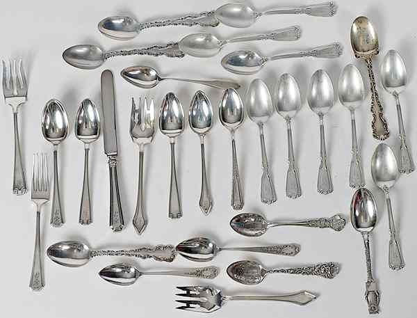 Appraisal: Sterling Silver Flatware American an assembled group of twenty pieces