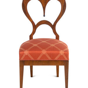 Appraisal: An Austrian Walnut Side Chair Circa Height inches Property from