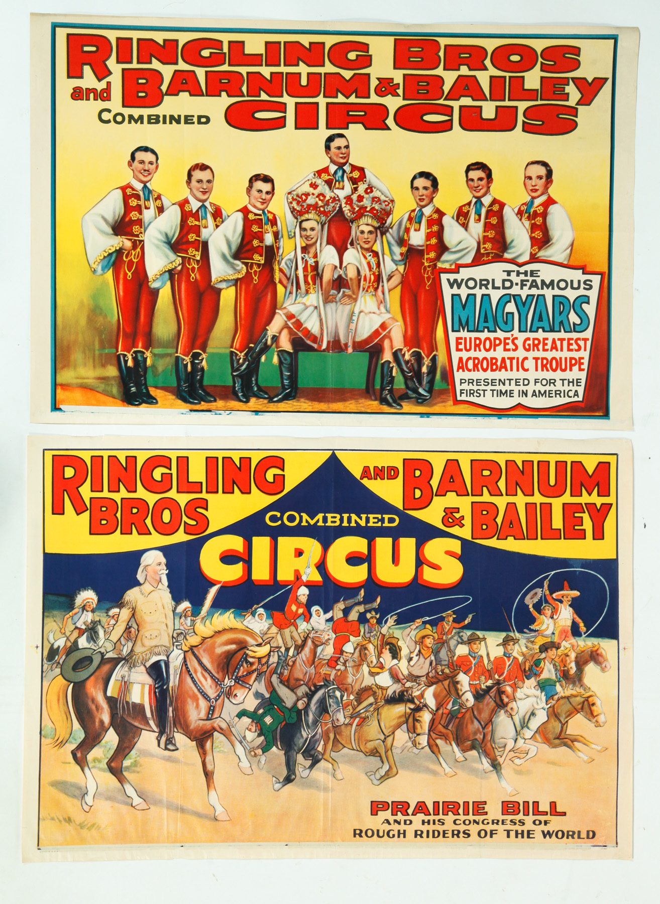 Appraisal: TEN RINGLING BROS AND BARNUM AND BAILEY COMBINED CIRCUS POSTERS