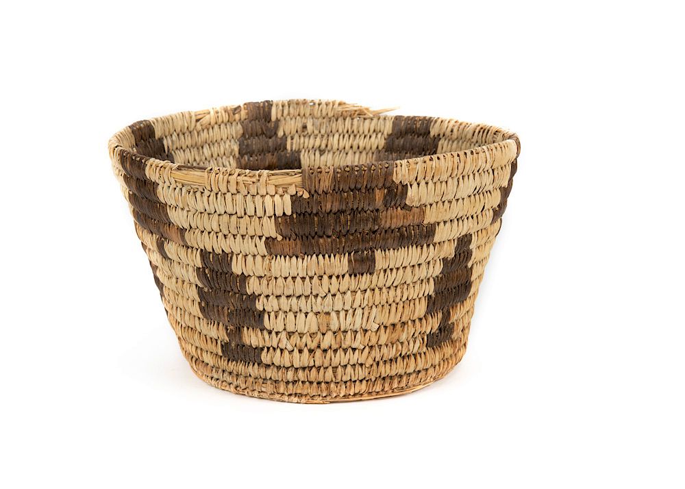 Appraisal: Tohono O'odham Papago Basketry Bowl Tohono O'odham Papago Basketry Bowl