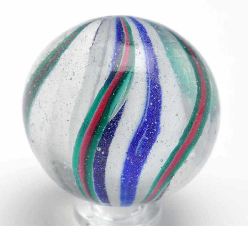 Appraisal: Solid Core Swirl Marble Description White solid core formed from