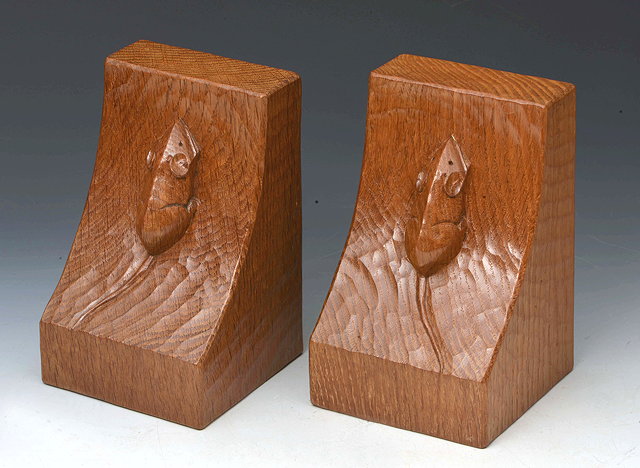 Appraisal: Robert Thompson of Kilburn British - A pair of Mouseman