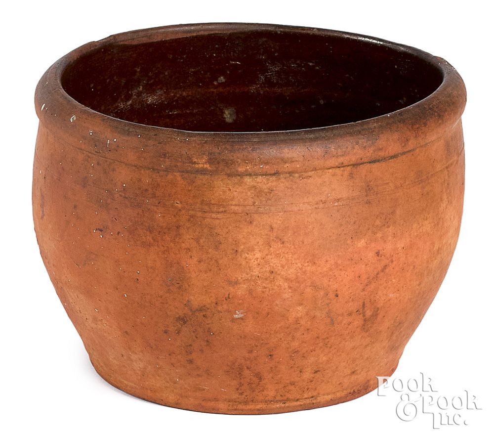 Appraisal: Shenandoah Valley redware crock th c Shenandoah Valley redware crock